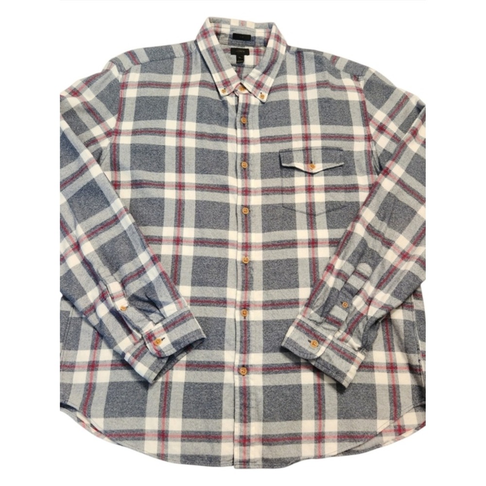 J. Crew Oarsmen Men's XL Legacy Flannel Fisherman VTG Plaid Long-Sleeve Shirt